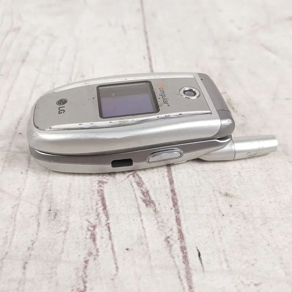 LG L1400 Flip Phone (Cingular) - Gray Cell Phone w/ Battery - TESTED WORKING
